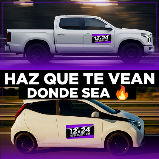 Magnetos para Carro (Par x2) | Brillo UV 30 mil | 24–48 h | Puerto Rico